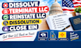 dissolve terminate llc reinstate llc dissolution close ein