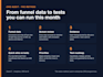 analyse your conversion funnel with ga4 and give split test ideas