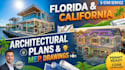 create architectural plan and mep drawings for florida and california