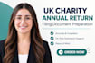 prepare your UK charity annual return and filing documents