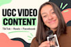 create a ugc user generated content video for tiktok, reels, facebook