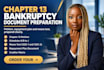 prepare chapter 13 bankruptcy petition, repayment plan and means test
