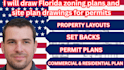 draw florida zoning plans and site plan drawings for permits
