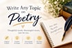 write any topic on anything on poetry