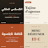 design your restaurant menu in native arabic and french, plus posts