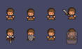 do 16x16 topdown pixel art tileset, sprite sheet animation, game asset for you