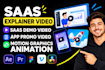 create saas explainer video demo video app promo motion graphics saas animation