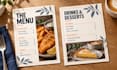 design a custom restaurant menu and cafe menu