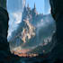 draw fantasy background and landscape