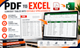 convert PDF tables into clean editable excel spreadsheets