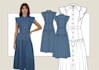 do professional fashion flat sketch drawing