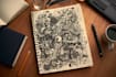 do hand drawn doodle art and line art illustration