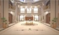 design architectural classic double height stair lobby and 3d staircase render