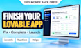 complete your lovable app and fix supabase auth and stripe subscriptions