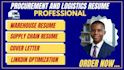 an ats supply chain, logistic, warehouse, procurement resume
