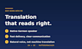 translate english to german as a native speaker