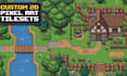 do full 2d game environment rpg maker mv mz tilesets, autotiles, pixel art maps