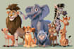 draw custom animal cartoon illustration