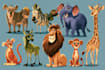draw animals cartoon illustration