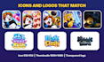 design a roblox game icon, thumbnail and logo