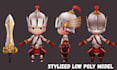 model rig animate stylized low poly 3d character model game assets npc model