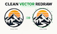recreate, redraw and vectorize your logo