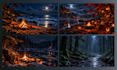 create cozy rain ambient video with natural sound