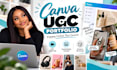 design a canva ugc portfolio website and PDF