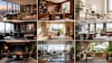 wallpaper design, virtual background, zoom, office, home
