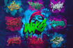 design awesome logo on graffiti