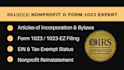 do 501c3 nonprofit registration, form 1023ez, articles, and bylaws