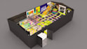 create 3d trampoline park design, indoor playground and fun center