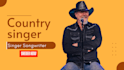write a country song lyrics and record it with a deep baritone voice