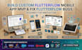 build custom flutterflow mobile app mvp and fix flutterflow bugs