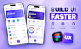 design modern mobile app UI UX in figma