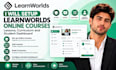 setup learnworlds online courses, lessons, curriculum and student dashboard