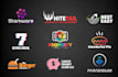 abstract gradient logo with complete identity