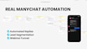 build a manychat chatbot and automation