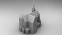 update tabletop hogwarts castle model, pbr texture, cut and key terrain model