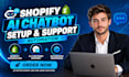 set up an ai customer support chatbot for shopify