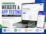 user testing, and app testing, QA, and website usability testing