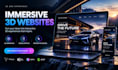 create immersive animated 3d website scroll effect webgl interactive 3d website