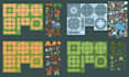 create pixel art tileset pixel tile map character design sprite sheet animation
