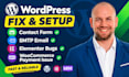 fix wordpress contact form, SMTP email, elementor bugs woocommerce payment issue