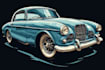 create cool classic car illustration