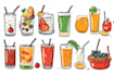 draw food and drink vector illustrations from photos