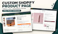 design a high converting shopify product page using custom liquid and code
