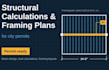 prepare structural calculations and framing plans for city permits