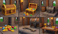 roblox low poly weapons game assets medieval props pack weapon treasure chest