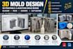 do 3d pintable injection mold design, silicone, resin, ceramic and slip casting